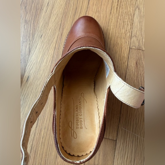 Timberland Marge Slingback Ankle Bootie Brown Leather Heels Size 7 - Picture 9 of 9